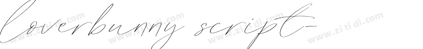 loverbunny script字体转换